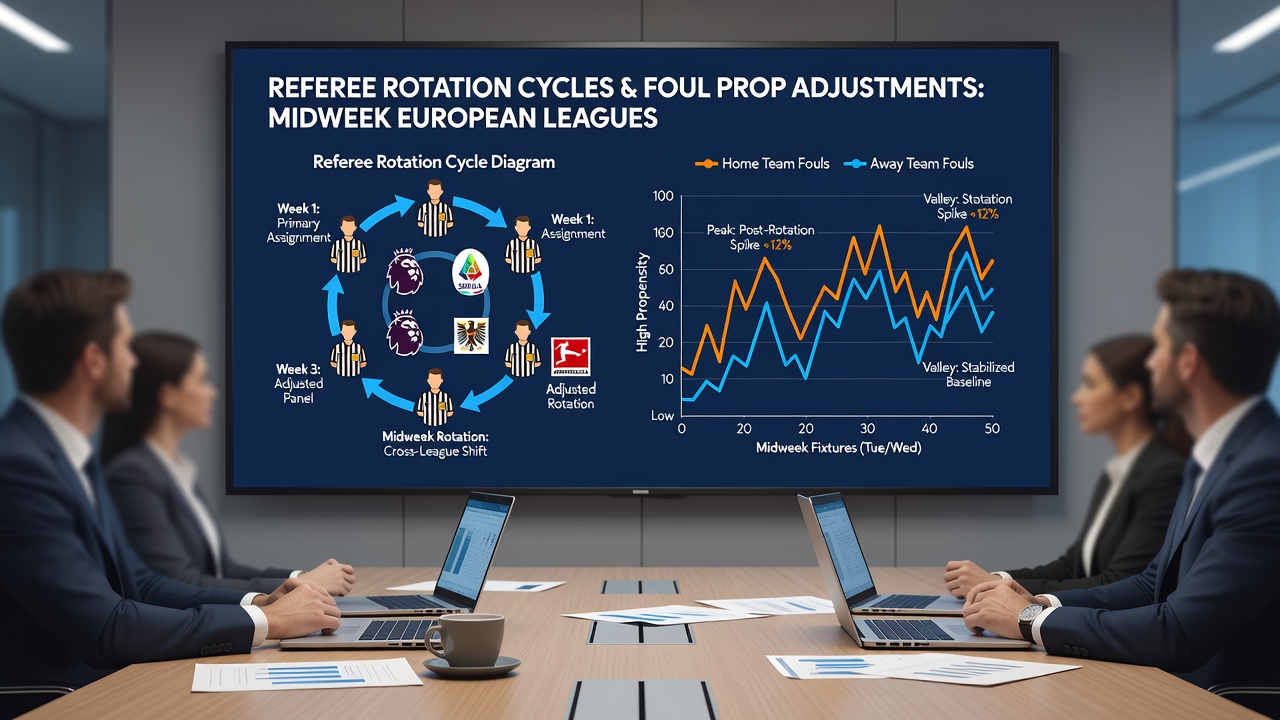Detailed foul statistics and prop line movements for midweek European matches