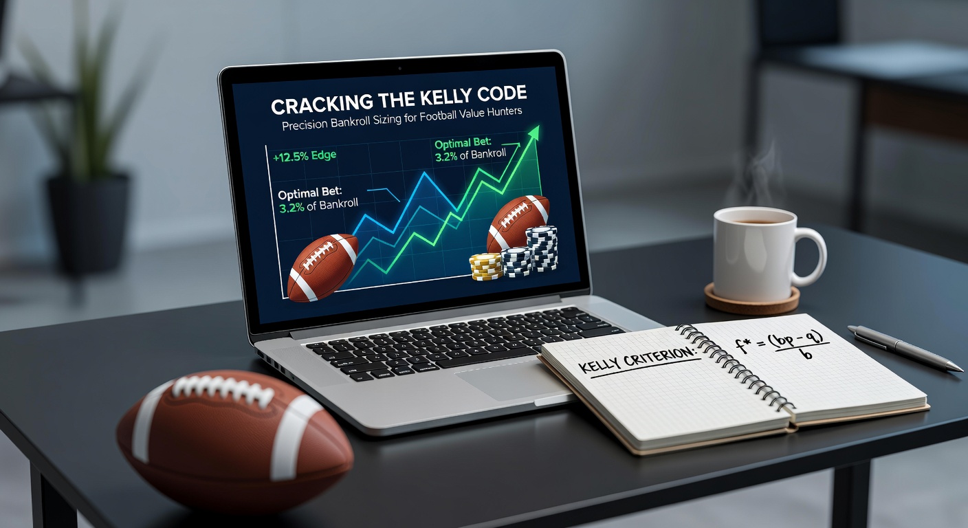 Chart depicting simulated bankroll trajectories for full, half, and quarter Kelly strategies in football value betting over 200 wagers, illustrating growth versus drawdown trade-offs