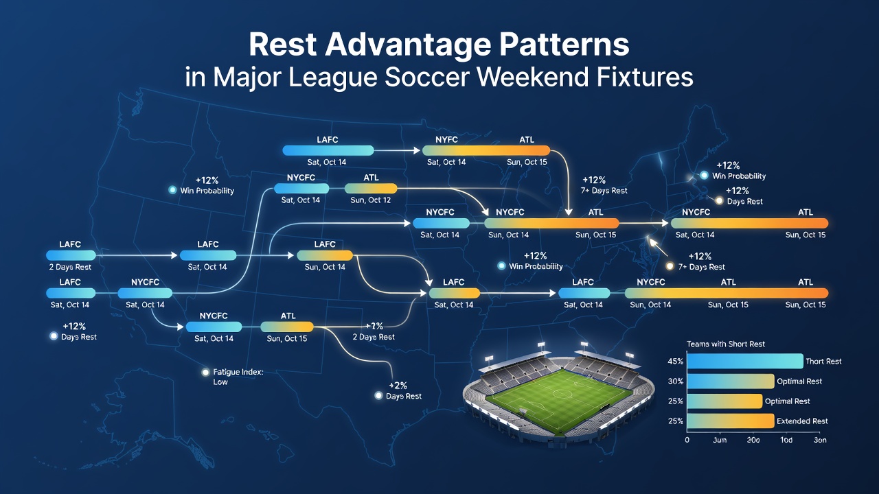 Graphical representation of MLS rest differentials and match outcomes