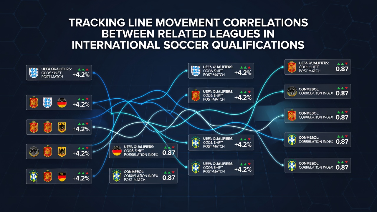 Heatmap visualization of correlated odds movements between European and South American qualifiers